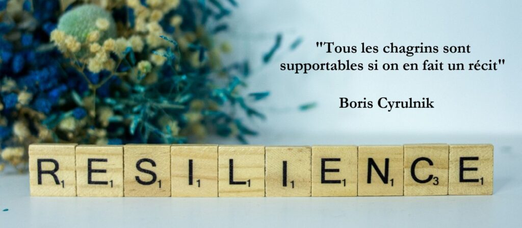 La résilience. Selon Boris Cyrulnik : "tous les chagrins sont supportables si on en fait un récit". Raconter une épreuve de votre vie (un chagrin d'amour, un divorce, un deuil, un burn-out, un viol, un inceste) pour mieux le dépasser et tourner la page.